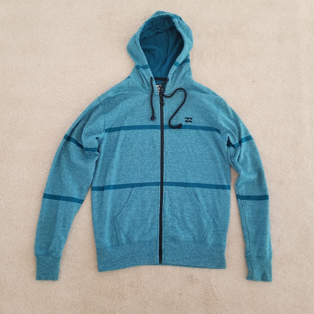 Billabong Teal Blue Full Zip Hoodie Size S